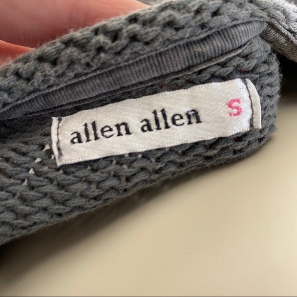 Allen Allen Knitted V-neck Sweater Green S - Picture 2 of 5